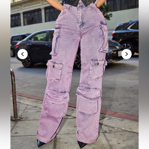 Fashion Nova Purple Flare & Wide Leg Jeans - 11 - Picture 4 of 4